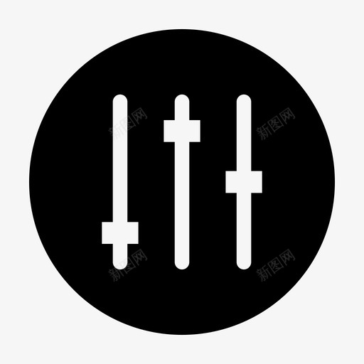 均衡器控制电平图标svg_新图网 https://ixintu.com 均衡器 声音 控制 电平 音乐播放器已填充 音量