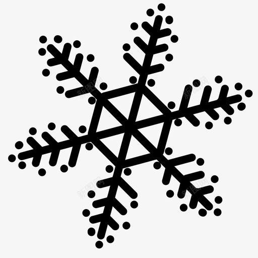 雪花圣诞节冬天图标svg_新图网 https://ixintu.com 冬天 圣诞节 让它下雪 雪花