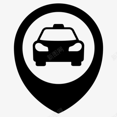 出租车点出租车汽车图标图标