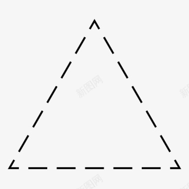 虚线三角形图形几何图形图标图标