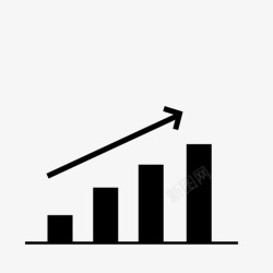 递增图标图表直方图递增图图标高清图片