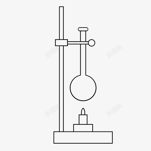 圆底烧瓶火焰实验室图标svg_新图网 https://ixintu.com 圆底烧瓶 实验室 火焰 科学