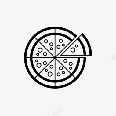 披萨快餐食物图标图标