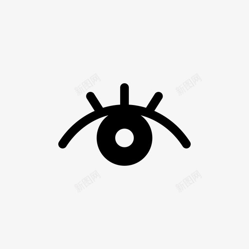 眼睛睫毛人图标svg_新图网 https://ixintu.com 人 女人 眼睛 睫毛