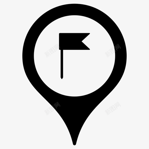 标志位置地图标记svg_新图网 https://ixintu.com 位置 图钉 地图指针 地图标记 标志
