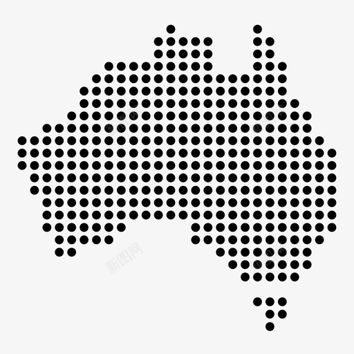 澳大利亚国家位置图标svg_新图网 https://ixintu.com 世界地图点 位置 国家 地图 澳大利亚