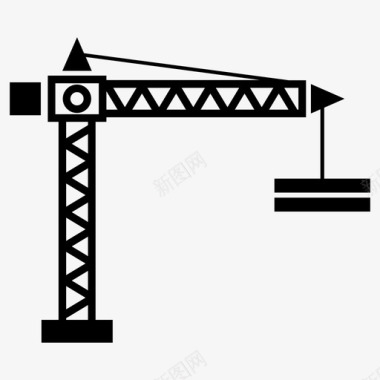 塔吊建筑重型设备图标图标
