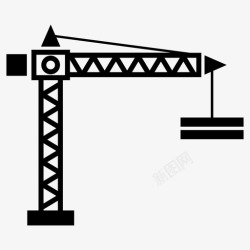 重型塔吊塔吊建筑重型设备图标高清图片