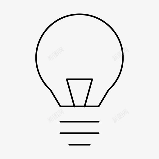 灯泡电能量图标svg_新图网 https://ixintu.com 常用图标 想法 灯泡 电 能量