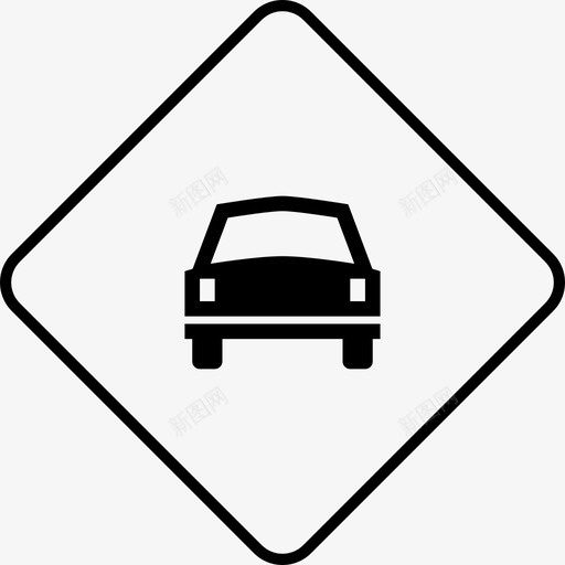 车辆进入停车图标svg_新图网 https://ixintu.com 停车 标志 白色路标 车辆 进入 道路