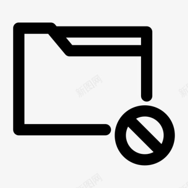 阻止文件夹数据拒绝图标图标