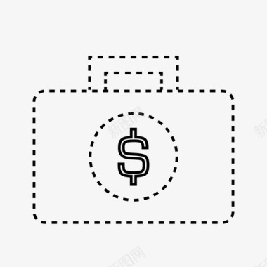 钱公文包现金金融图标图标