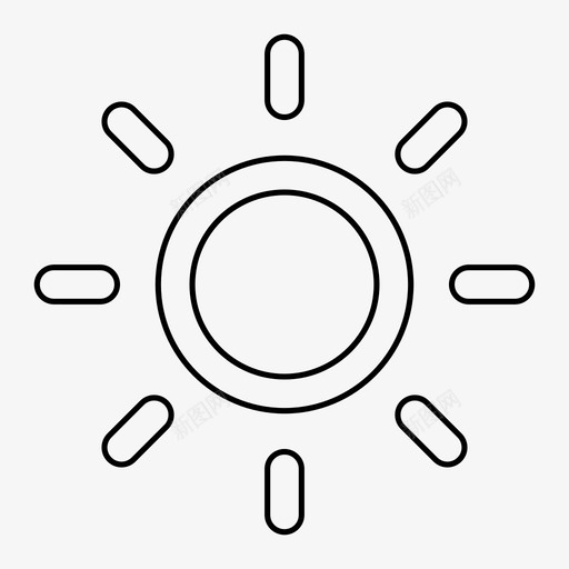太阳亮度阳光图标svg_新图网 https://ixintu.com 亮度 天气 太阳 常用图标 阳光
