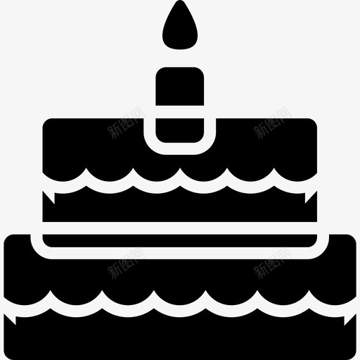 一支蜡烛庆祝蛋糕食物食物和饮料图标svg_新图网 https://ixintu.com 一支蜡烛庆祝蛋糕 食物 食物和饮料