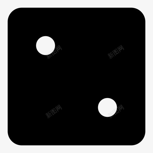 黑色骰子游戏数字图标svg_新图网 https://ixintu.com 两个 数字 游戏 随机 黑色骰子