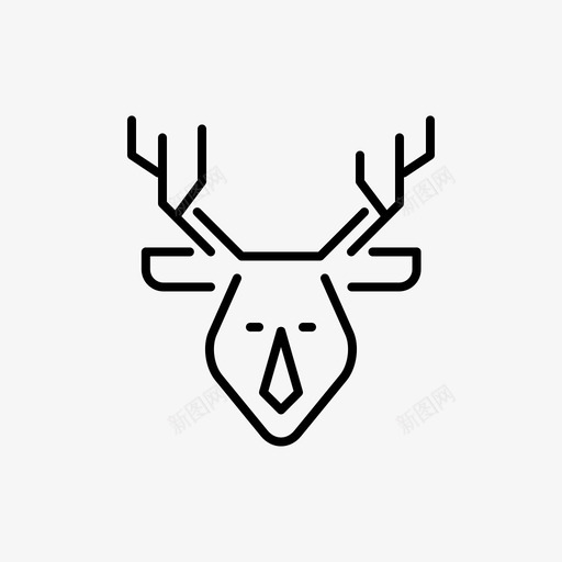 鹿动物圣诞节图标svg_新图网 https://ixintu.com 动物 圣诞图标 圣诞节 驯鹿 鹿