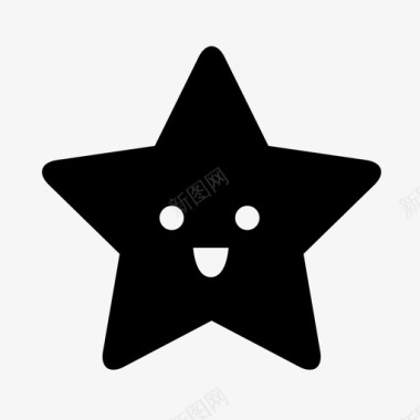 快乐之星可爱可爱的明星图标图标