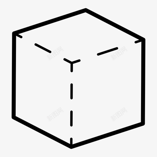 立方体三维形状骰子图标svg_新图网 https://ixintu.com 三维形状 形状 立方体 骰子