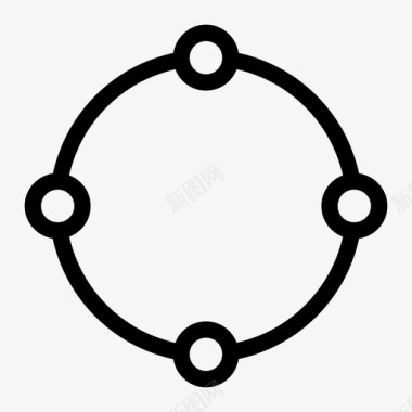 圆形连接多个点图标图标