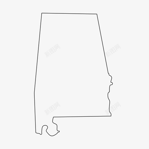 阿拉巴马州地图州图标svg_新图网 https://ixintu.com 地图 州 美利坚合众国 美国 阿拉巴马州