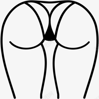臀部蕾丝性图标图标