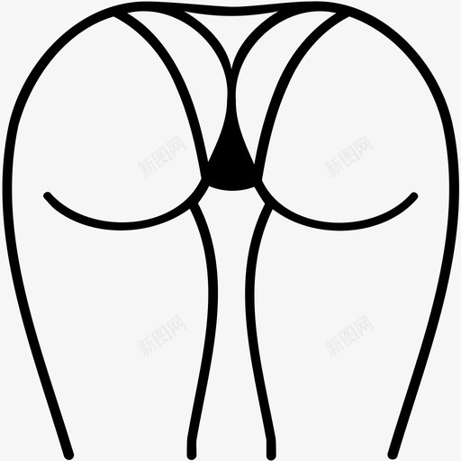 臀部蕾丝性图标svg_新图网 https://ixintu.com 后面 性 臀部 蕾丝