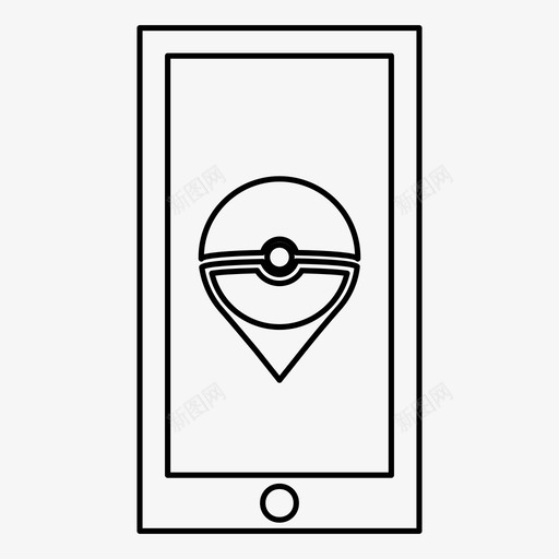 pokemongo球游戏图标svg_新图网 https://ixintu.com pokemonball pokemongo pokemongopokemonballpokestop 地图标记 游戏 球