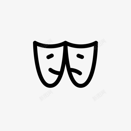 戏剧艺术喜剧图标svg_新图网 https://ixintu.com 喜剧 悲剧 戏剧 艺术 面具