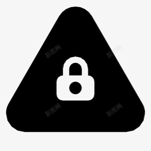 三角锁安全标志图标svg_新图网 https://ixintu.com 三角锁 安全 标志 警告