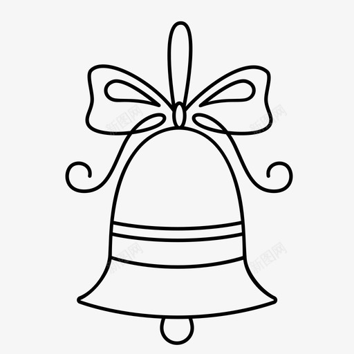 圣诞钟教堂铃装饰图标svg_新图网 https://ixintu.com 圣诞钟 教堂铃 装饰