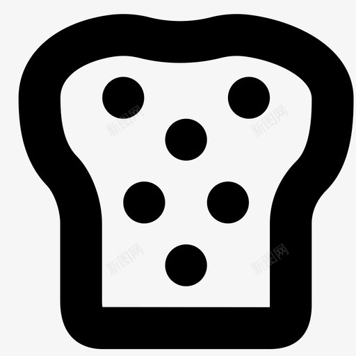 面包片食物吐司图标svg_新图网 https://ixintu.com 吐司 涂抹 面包片 食物 食物和饮料收集