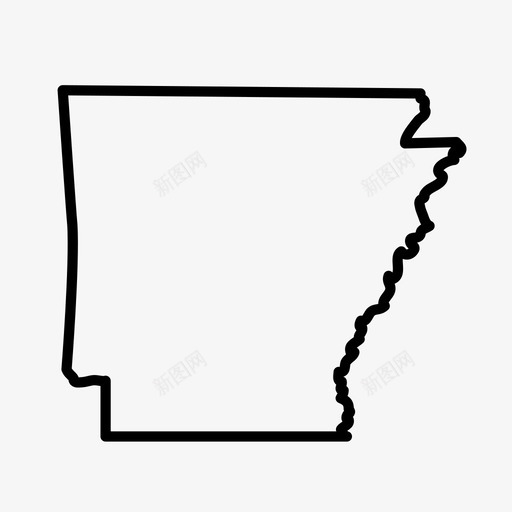 阿肯色州地图州图标svg_新图网 https://ixintu.com 地图 州 美利坚合众国 美国 阿肯色州