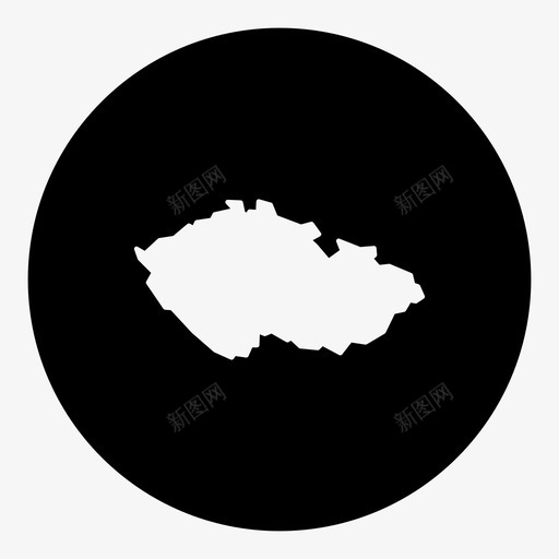捷克共和国国家位置图标svg_新图网 https://ixintu.com 世界地图圈 位置 国家 地图 捷克共和国