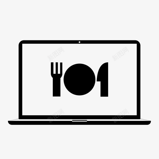 餐厅电脑电脑美食网上订餐图标svg_新图网 https://ixintu.com 电脑美食 网上订餐 网上餐厅 送货应用电脑虚拟餐厅 餐厅电脑