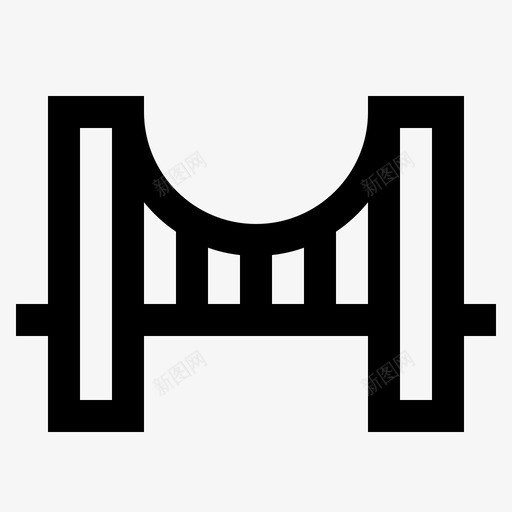 金门大桥海湾圣弗兰图标svg_新图网 https://ixintu.com 圣弗兰 旧金山 旧金山城 海湾 金门大桥