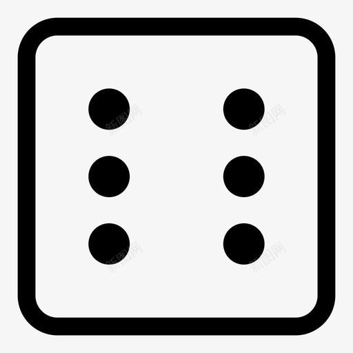 白色骰子游戏数字图标svg_新图网 https://ixintu.com 6 数字 游戏 白色骰子 随机