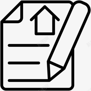 财产文件合同契约图标图标
