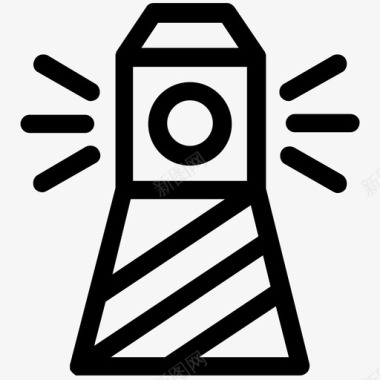 灯塔船信号图标图标