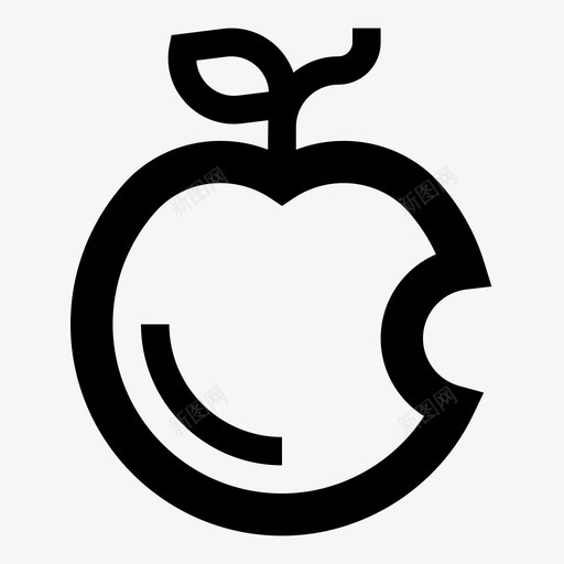 苹果带叶苹果新鲜苹果图标svg_新图网 https://ixintu.com 带叶苹果 新鲜苹果 有用的图标食品饮料 水果 苹果 青苹果