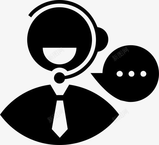 男经纪人谈话助理反馈图标svg_新图网 https://ixintu.com 助理 反馈 帮助 技术支持 支持和沟通 男经纪人谈话 耳机