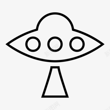 飞碟宇宙飞船太空旅行图标图标