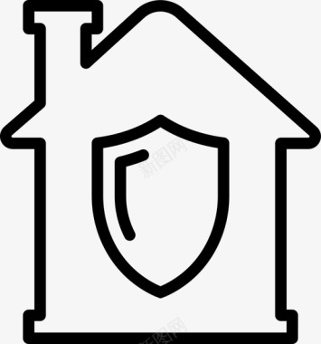 保障房房地产保险图标图标