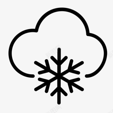 降雪圣诞节云彩图标图标