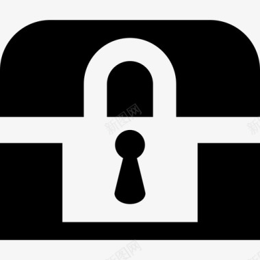 宝箱锁安全钥匙和锁图标图标