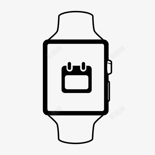 智能手表日历苹果手机图标svg_新图网 https://ixintu.com 手机 智能手表 智能手表日历 苹果