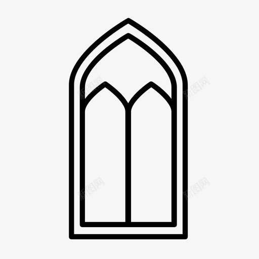 大教堂的窗户小教堂窗户图标svg_新图网 https://ixintu.com 大教堂的窗户 小教堂 窗户