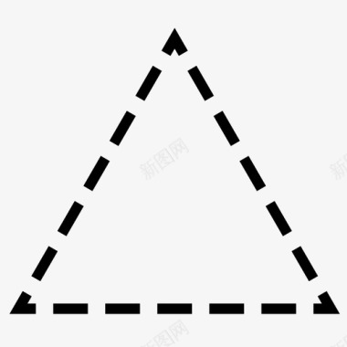 虚线三角形图形几何图形图标图标