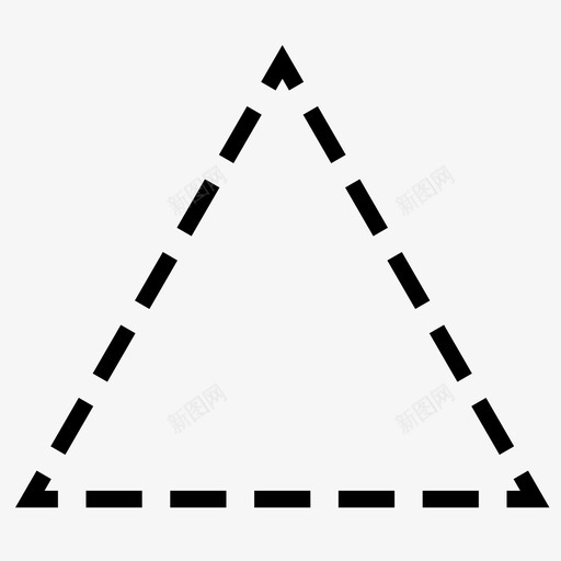 虚线三角形图形几何图形图标svg_新图网 https://ixintu.com 几何图形 图形 形状 虚线三角形 虚线三角形虚线多边形虚线