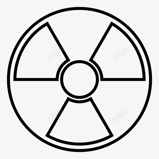 辐射原子危险图标svg_新图网 https://ixintu.com 危险 原子 放射性 有毒 核 辐射
