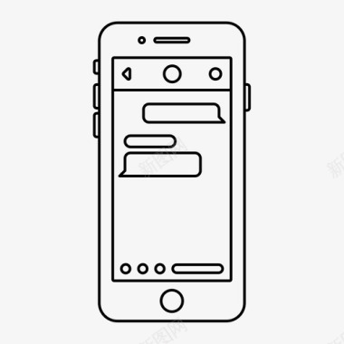 iphone消息手机屏幕图标图标